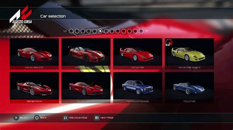 assetto corsa car list.